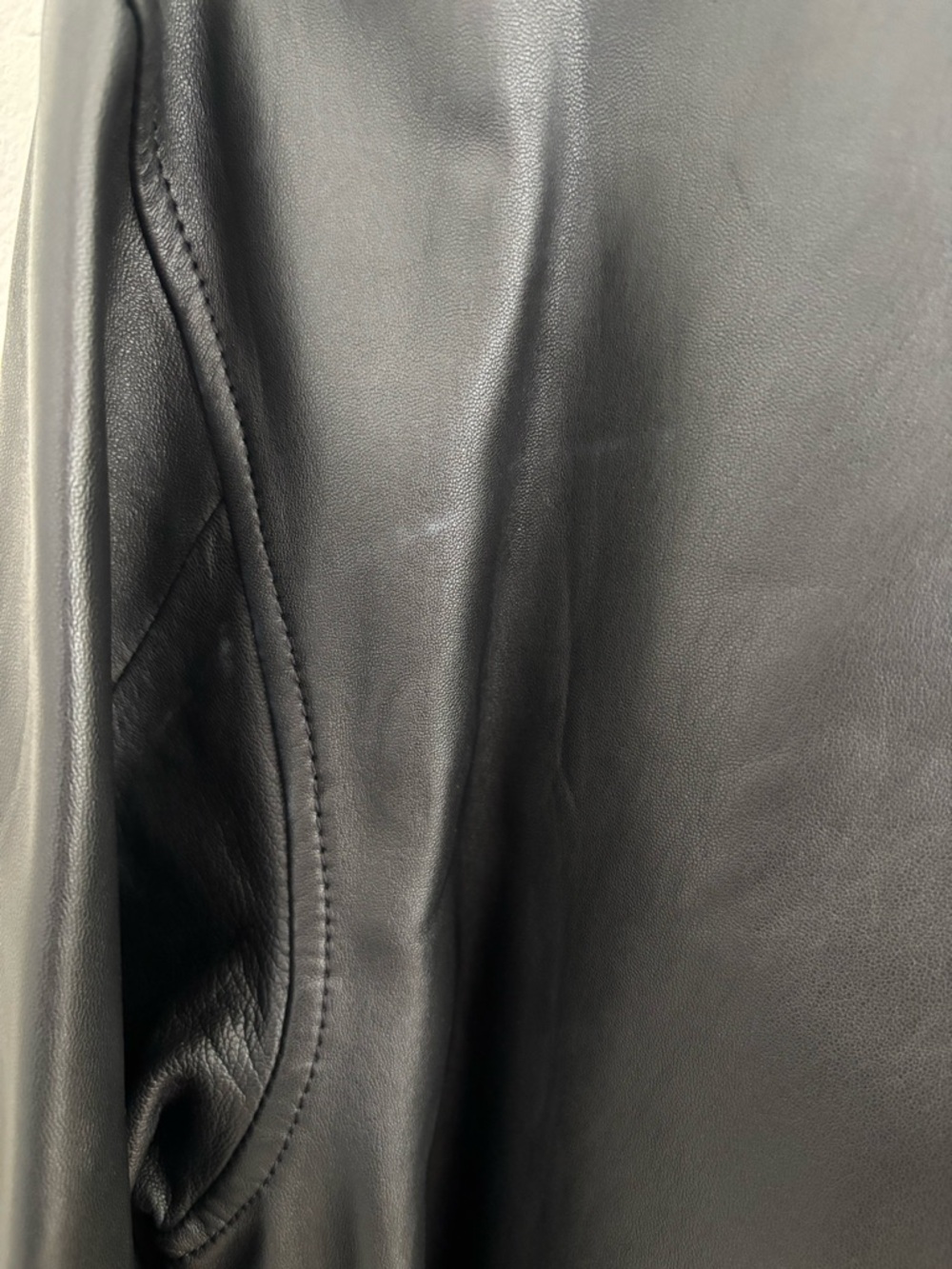 Mango Black Leather Button-Front Shacket - Picture 9 of 9